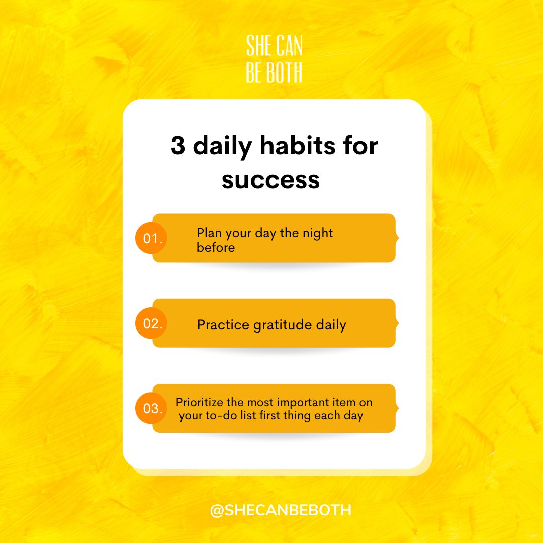 What other habits have been helpful in your success 🧐  Tell us below! ⬇️