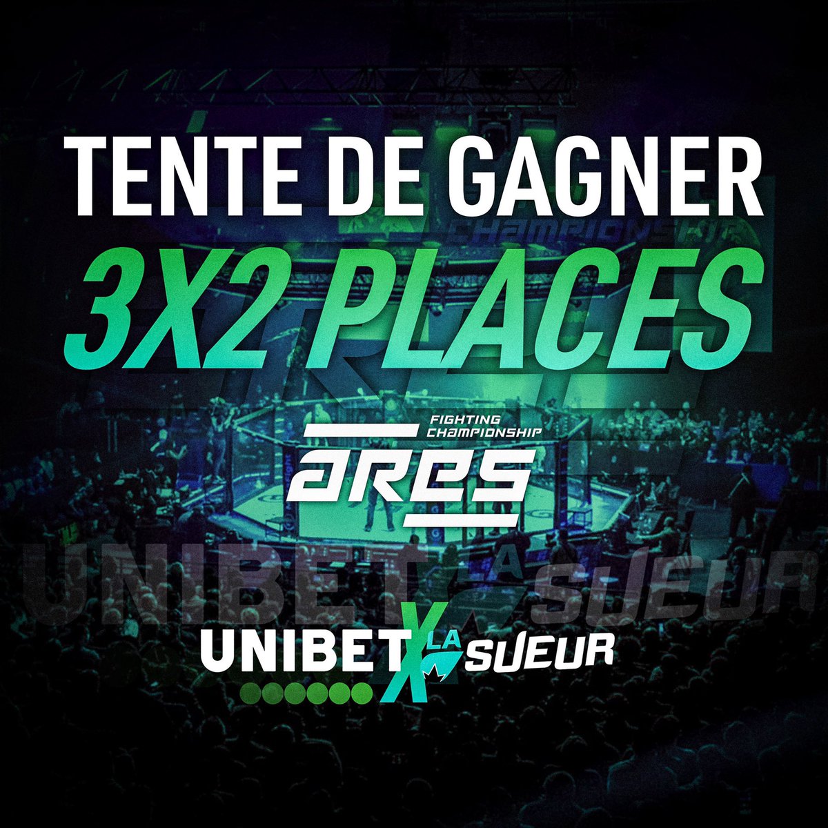 #Concours On vous fait gagner 3X2 places pour #ARES6 !

Conditions : RT + FOLLOW <a href="/UnibetFrance/">Unibet France 🔞</a> et <a href="/LaSueur_off/">La Sueur</a> 

🍀 tirage au sort lundi 16 mai, bonne chance !! 🥊
