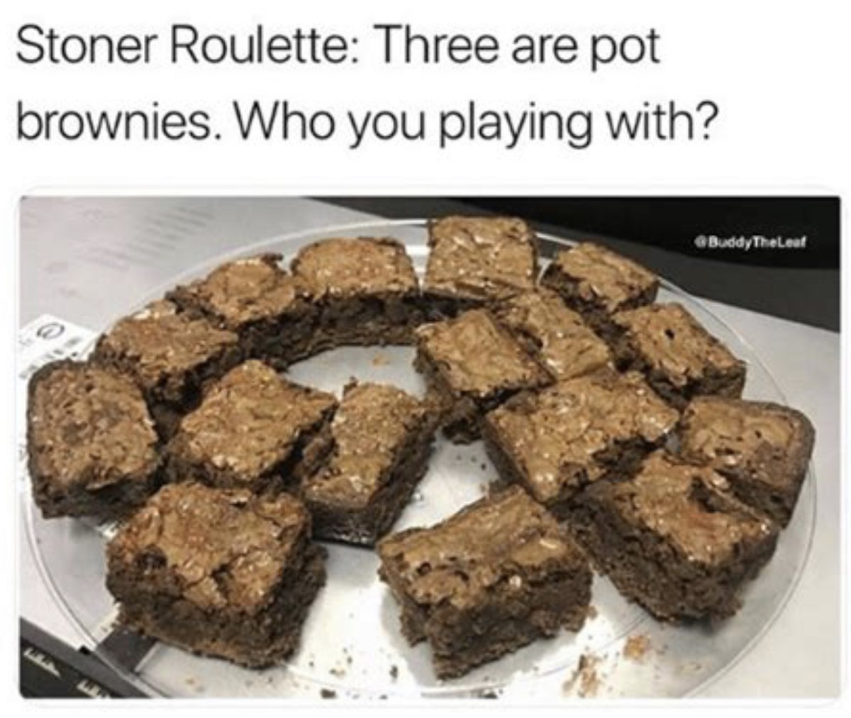 BudMistress's tweet photo. National Butterscotch Brownie Day: @1sabyl can pick first...
#TheSexXxySecretary 💋 #BudMistress 🌬🌳 #ThatBee 🐝 #420 #cannaculture #weedhumor #FunctionalStoner 🤓😎 https://t.co/yIuzaDS2f8