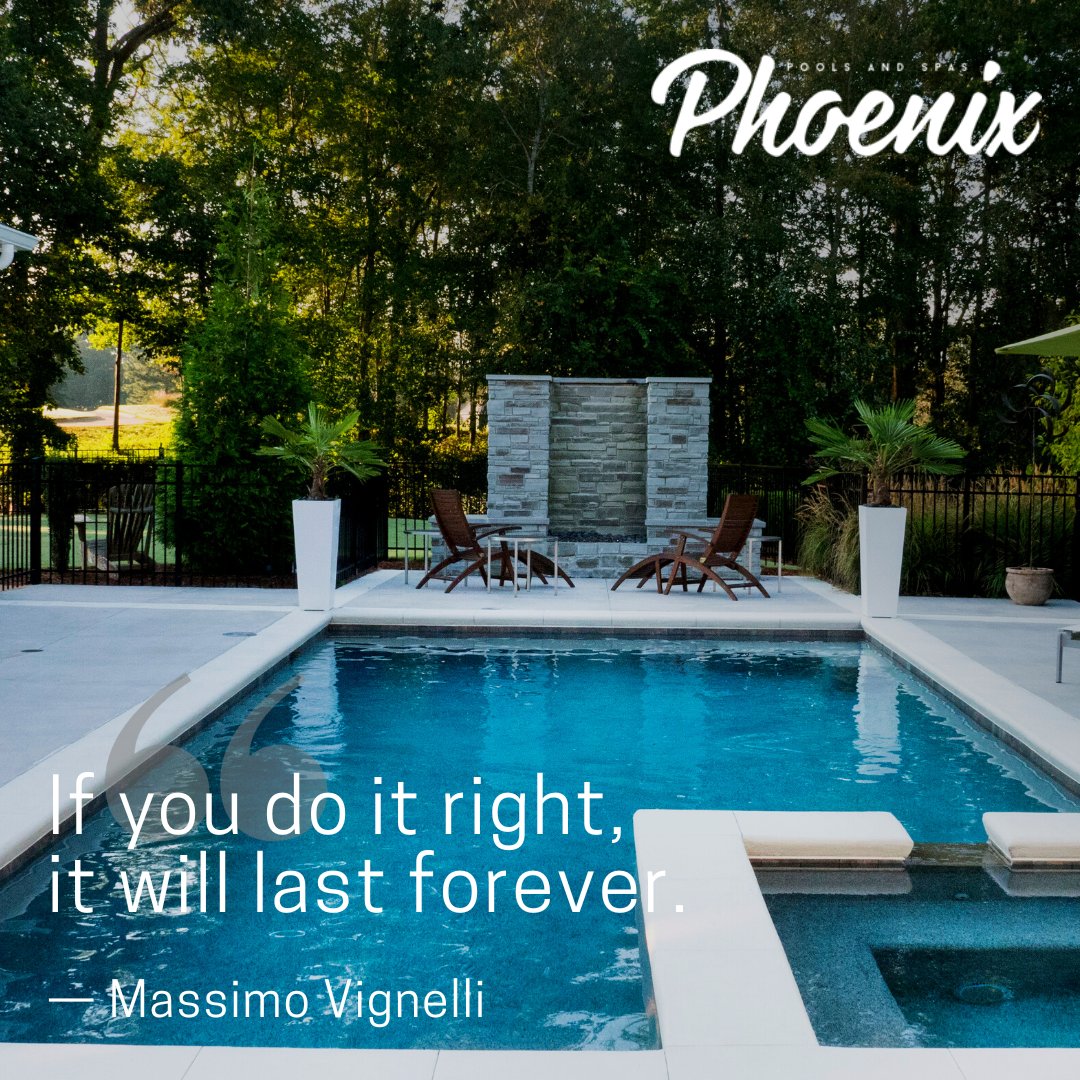 PhoenixPoolsSpa's tweet photo. โIf you do it right, it will last forever.โ โMassimo Vignelli.
.
.
#inspiringquotes #Monday #backyard #homerenovation #backyardpool #custompool #luxuryhome #pool #poolandspa #homeowner #poolbuilders Ttemecula #poolcontractor #PhoenixPoolsandSpas #PhoenixPools https://t.co/ojYd7CAHyd