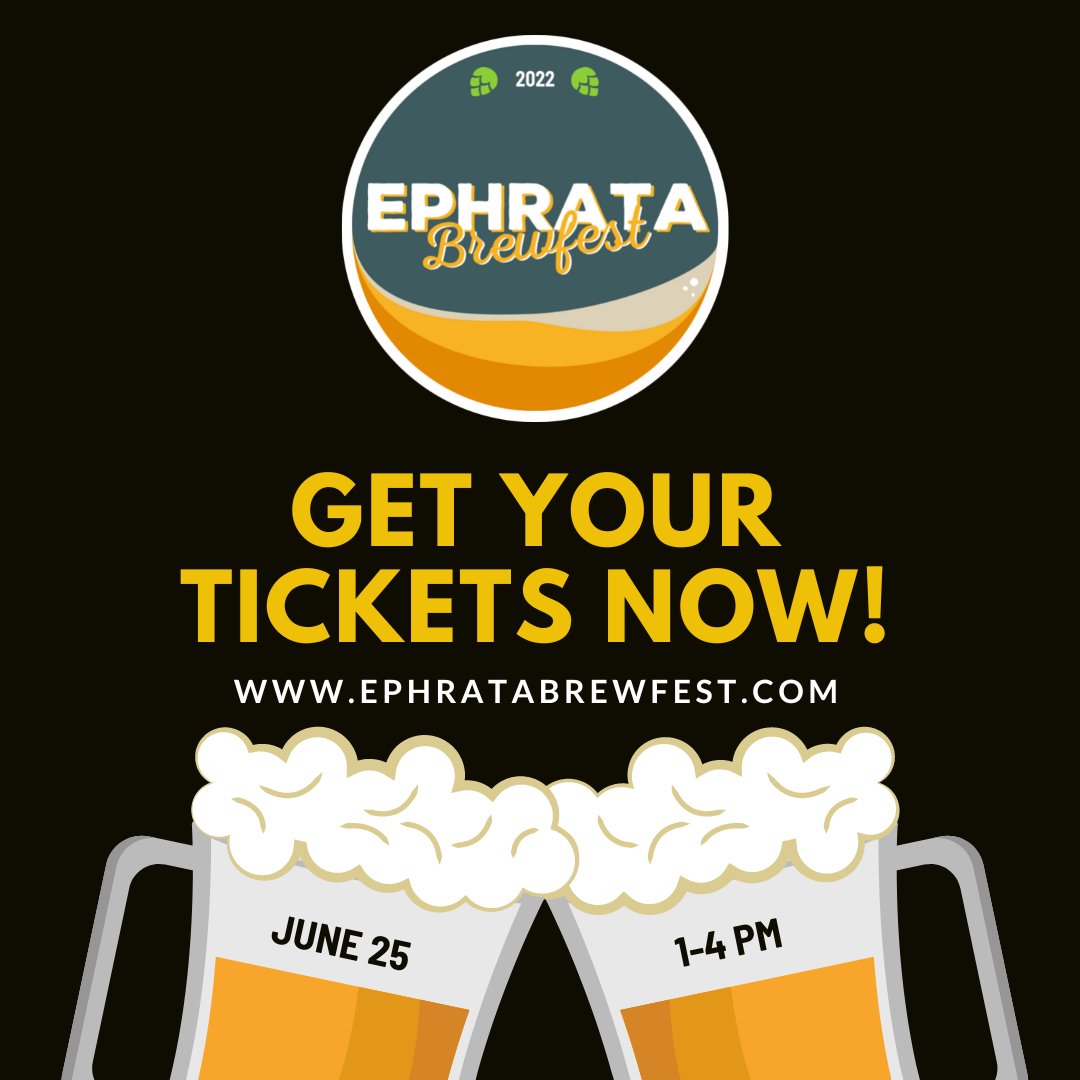 🍻🍻 20+ brewers, food trucks, live music...all to benefit local nonprofits. Get your tickets while you can! #CheersEphrata #EphrataPublicLibrary #MainspringofEphrata #EphrataRec