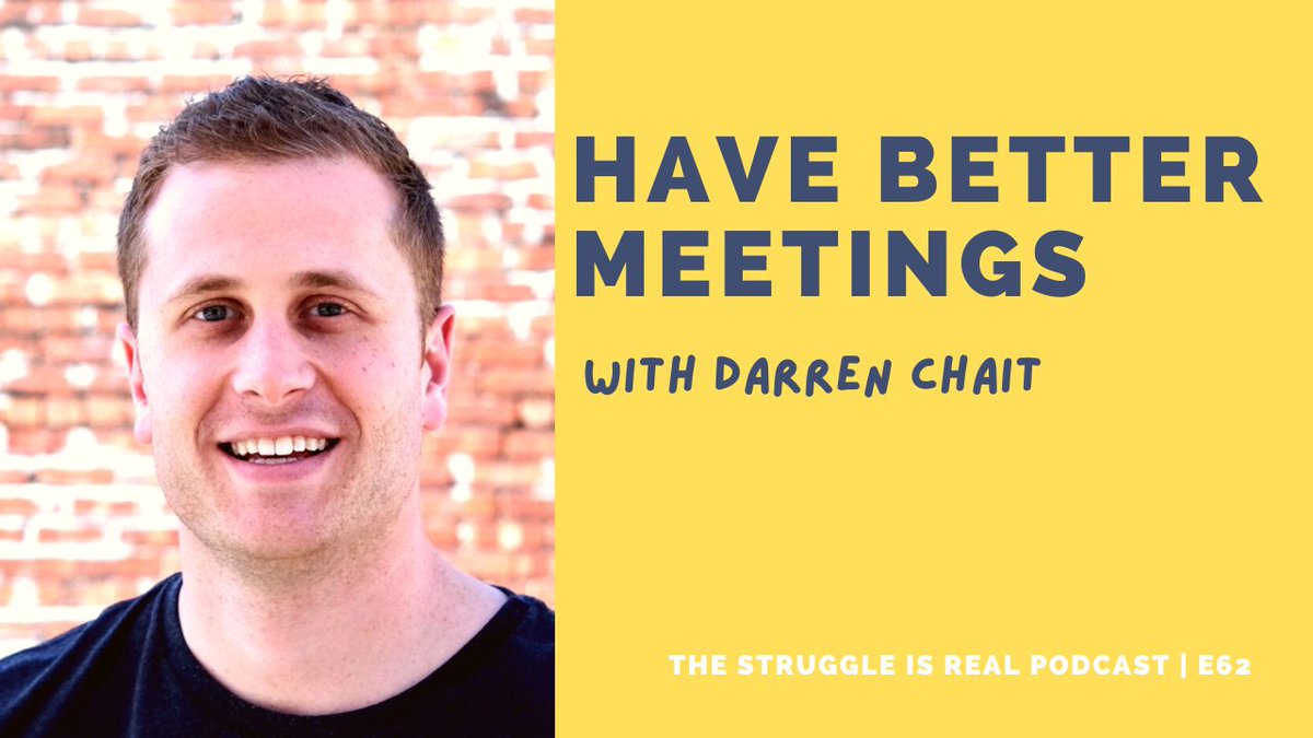 JustinLeePeters's tweet photo. New episode on TSIR podcast with @darrenchait, Co-Founder of @hugoproduct.

We talked about:
- how to use asynchronous work to limit meetings
- how to take better meeting notes
- answering the question, “do we need a meeting?”, with the 3 Ds: decisions, discussion, and debate. https://t.co/zjLGTcjxpw