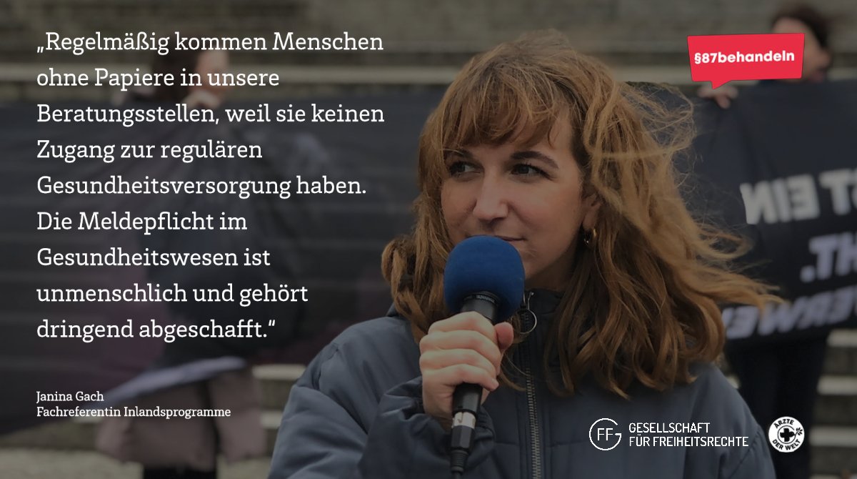Gemeinsam mit einem herzkranken Mann aus dem Kosovo klagen die Gesellschaft für <a href="/freiheitsrechte/">Freiheitsrechte.org - GFF</a> und <a href="/aerztederwelt/">Ärzte der Welt</a> heute gegen die <a href="/Stadt_FFM/">Frankfurt am Main</a> auf Zugang zu Gesundheitsversorgung für Menschen ohne Papiere. 
👇
aerztederwelt.org/presse-und-pub…

#87behandeln #gleichbehandeln