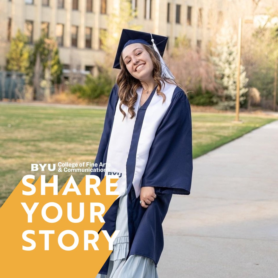 BYUComms's tweet photo. Congratulations on graduating, Cassidy Wixom! You did it and we can't wait to see all the amazing things you do!

#CFACGrad #byucomms https://t.co/oXLgeFjtqj