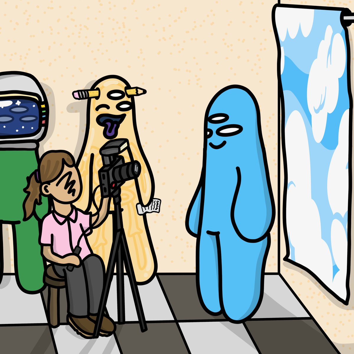 BedbugsNFT's tweet photo. grimbogs having their photographs taken, who wants to see them? https://t.co/a2fGQt2p6H