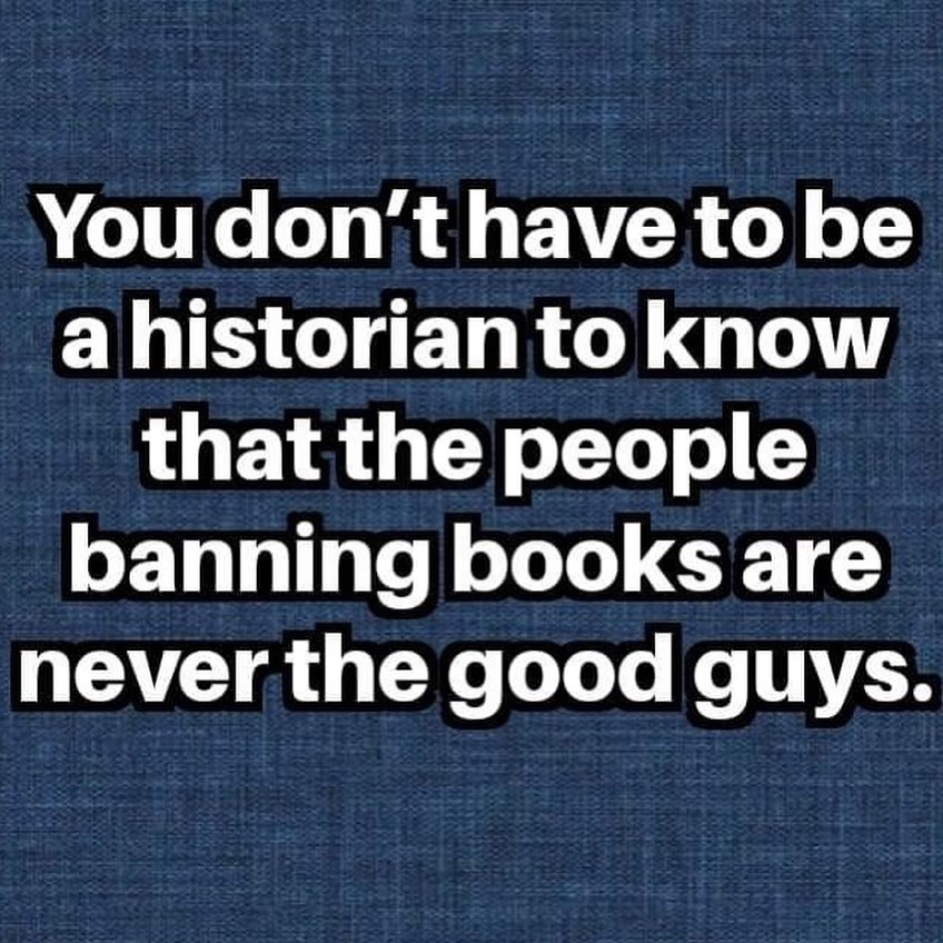 FeralGirlBooks's tweet photo. Let's kick off this #readisfun week with a (serious) note on book banning...
#WritingCommunity #Read #bannedbooks https://t.co/IAVed0sjHP