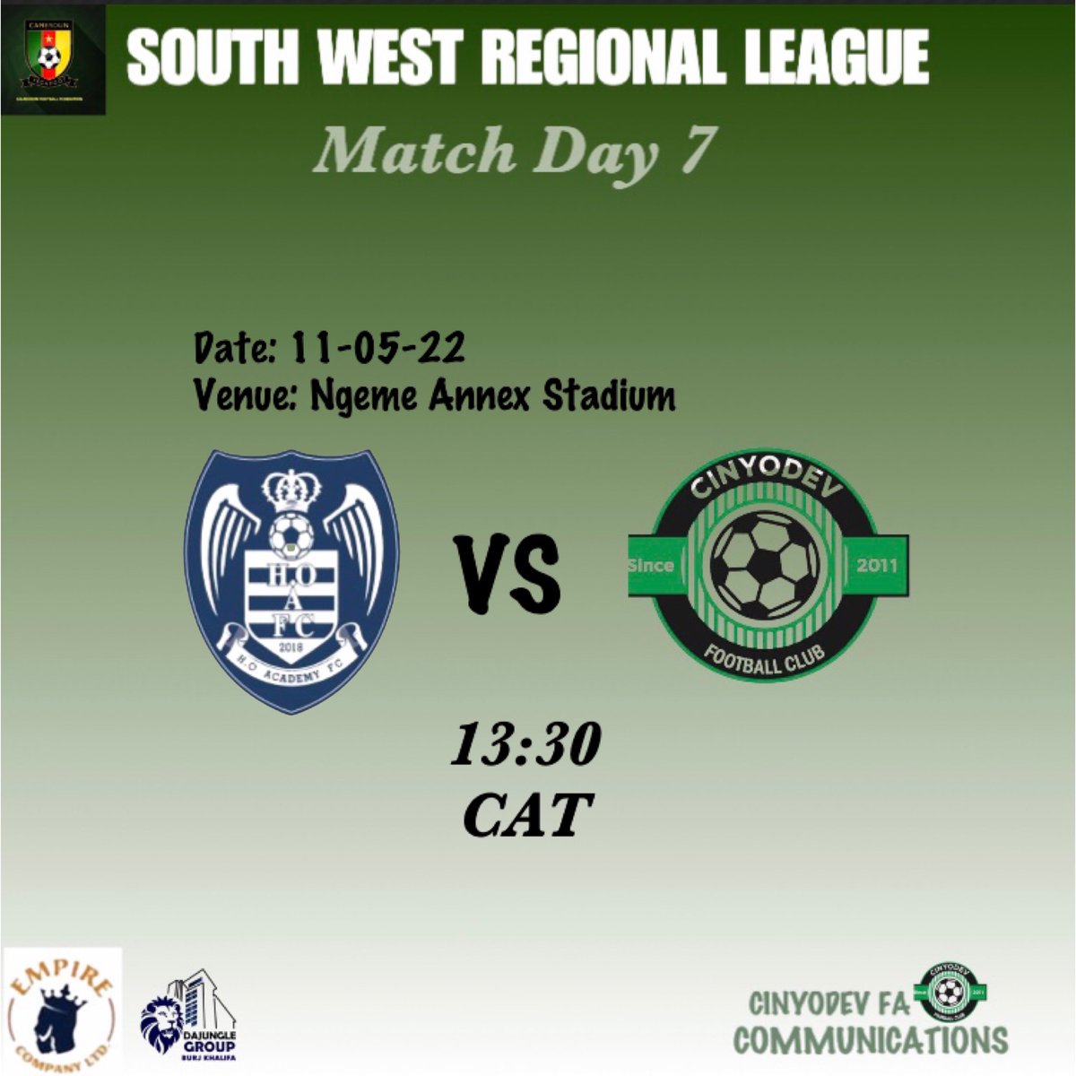 cinyodev_fa's tweet photo. We end the first half of the season with an away trip to Limbe to face HO Academy. A 4th win on the bounce will further solidify our charge for the top of the table.                               #Checkyboys https://t.co/ftZhKwUcou