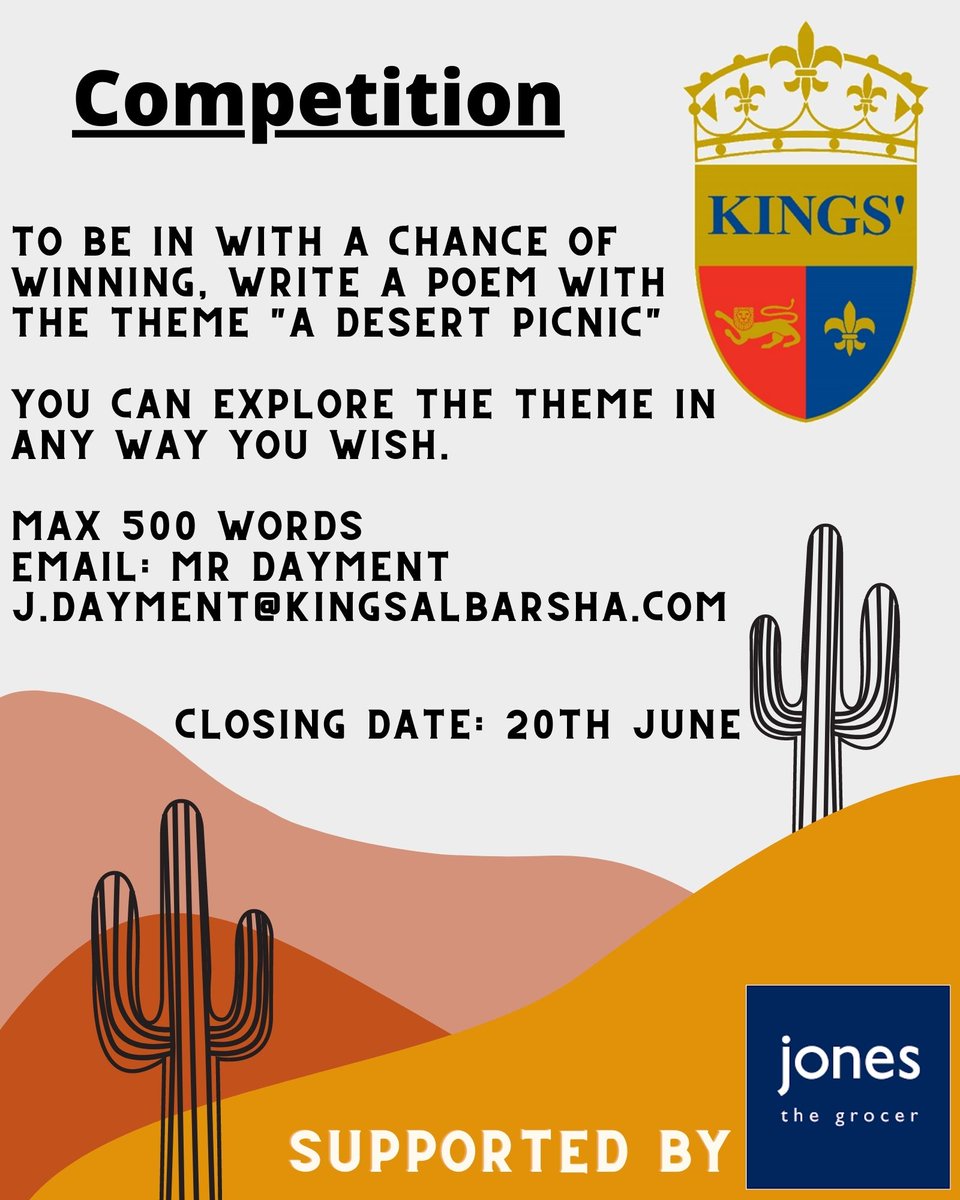 I couldn't resist getting involved with Kings' Litfest this week! So a little food meets literacy desert themed competition! Thanks to @jonesthegrocer for supporting with some wonderful prizes!  Pens at the ready! <a href="/KingsAlBarsha/">Kings' School Al Barsha</a> <a href="/KSABEnglish/">KSAB English</a>
