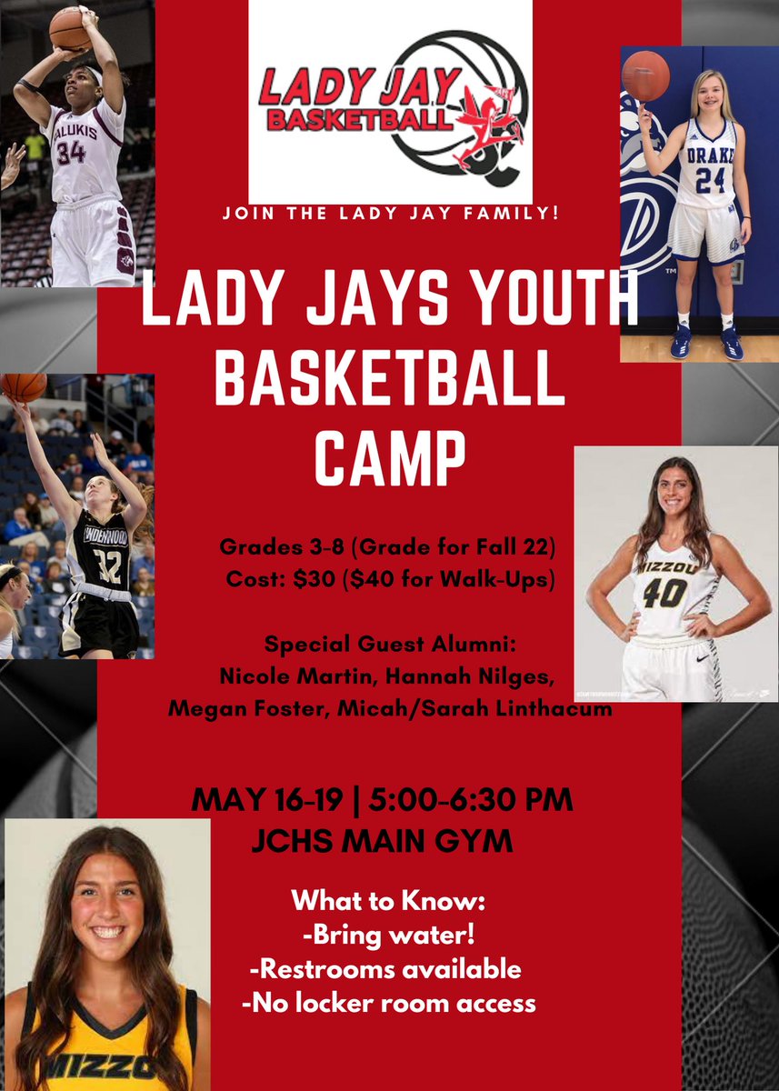 It’s TIME for our Lady Jays Youth Camp! See pic for details, sign up using this link: register.ryzer.com/camp.cfm?id=21…