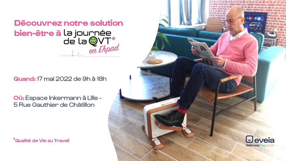 📣 Journée de la QVT en EHPAD !📣

<a href="/eveiawellness/">eveia wellness</a> participe à la Journée de la Qualité de Vie au Travail en EHPAD , proposée par le GCMS Grand Lille en partenariat avec l'ARS des Hauts de France.

Venez nous rencontrer et tester notre solution bien-être ! 😇