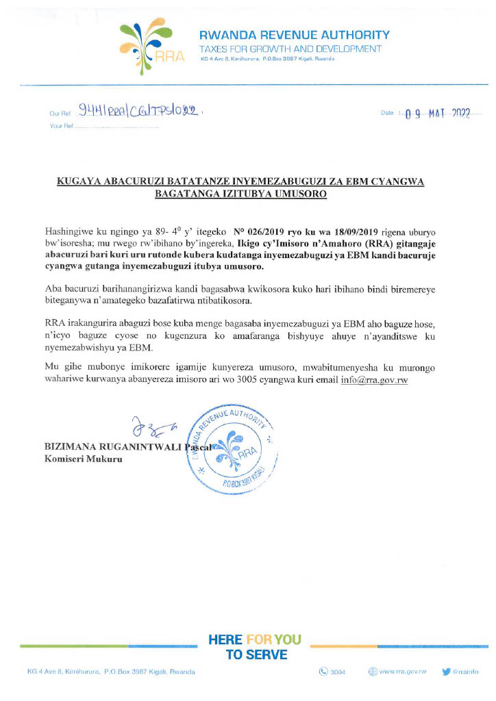 Rwanda Revenue Authority on Twitter: 