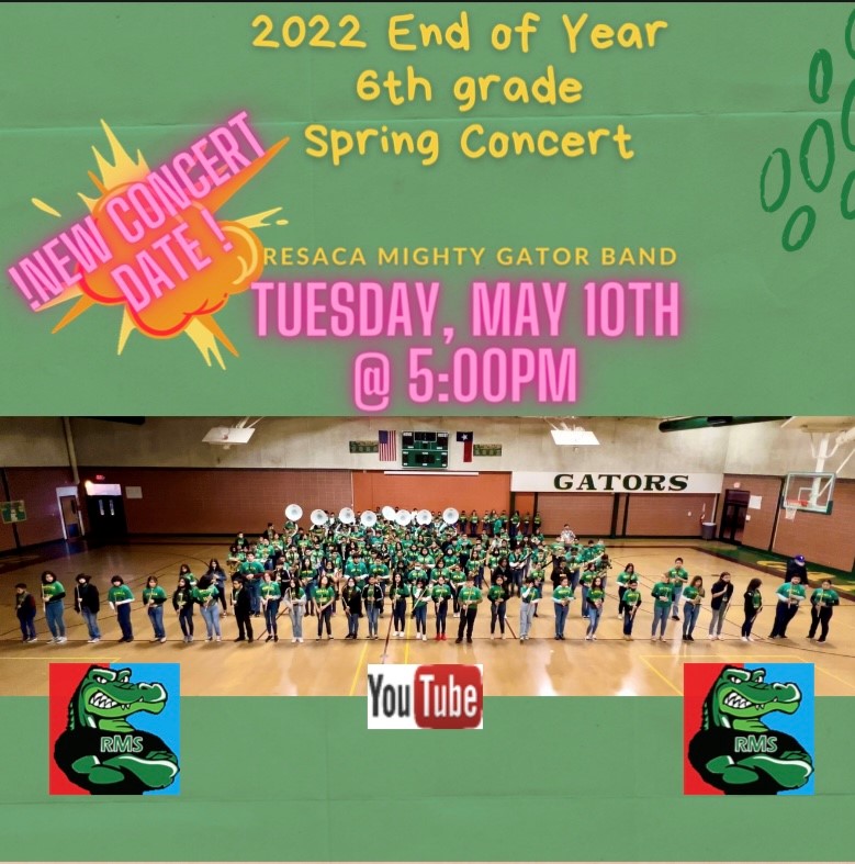 rmsgatorband's tweet photo. Join us tomorrow for our Spring concert as all bands will be performing beginning at 5:00 pm. https://t.co/GSVdUrsKy2