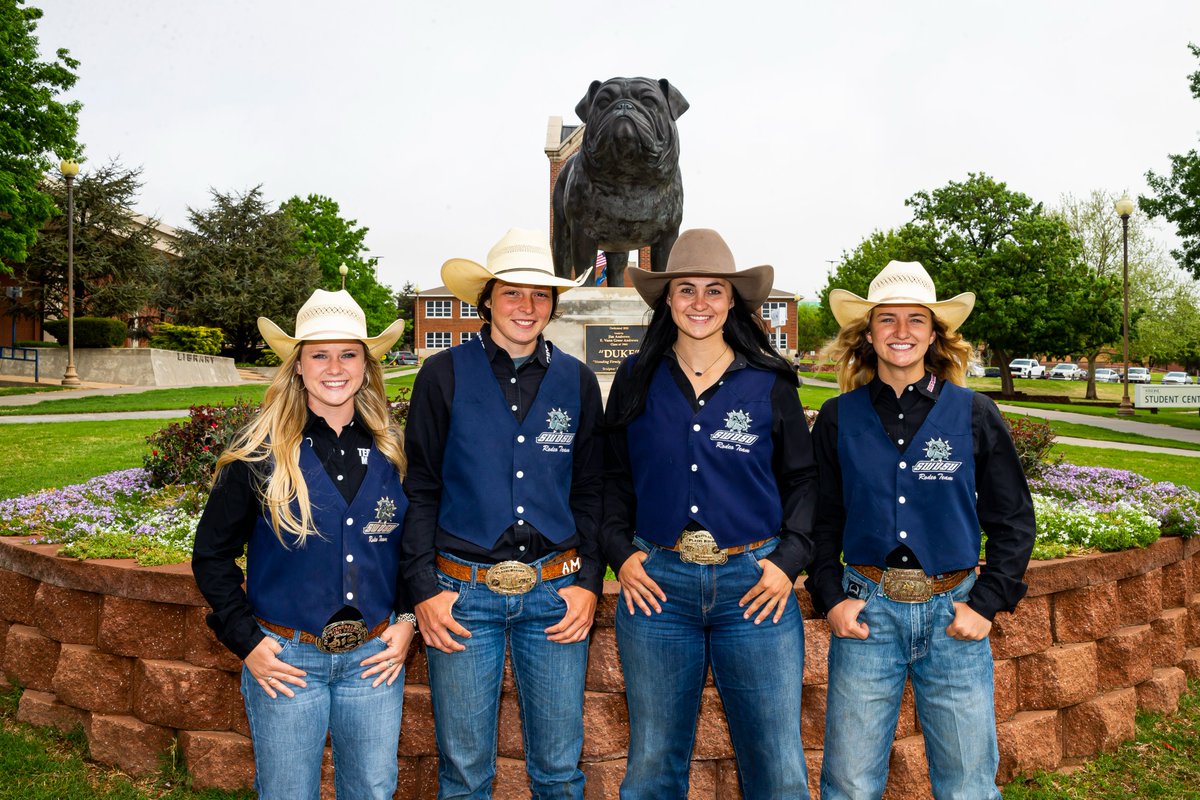 SwosuRodeo's tweet photo. 5 team members headed to Casper, Wyoming next month to compete at the CNFR ‼️🐎
▫️ Sadie Wolaver
▫️ Alli Masters
▫️ Winter Williams
▫️ Abby Hepper
▪️ Marley Berger
#ChampFactory https://t.co/5dnkgQcgqp