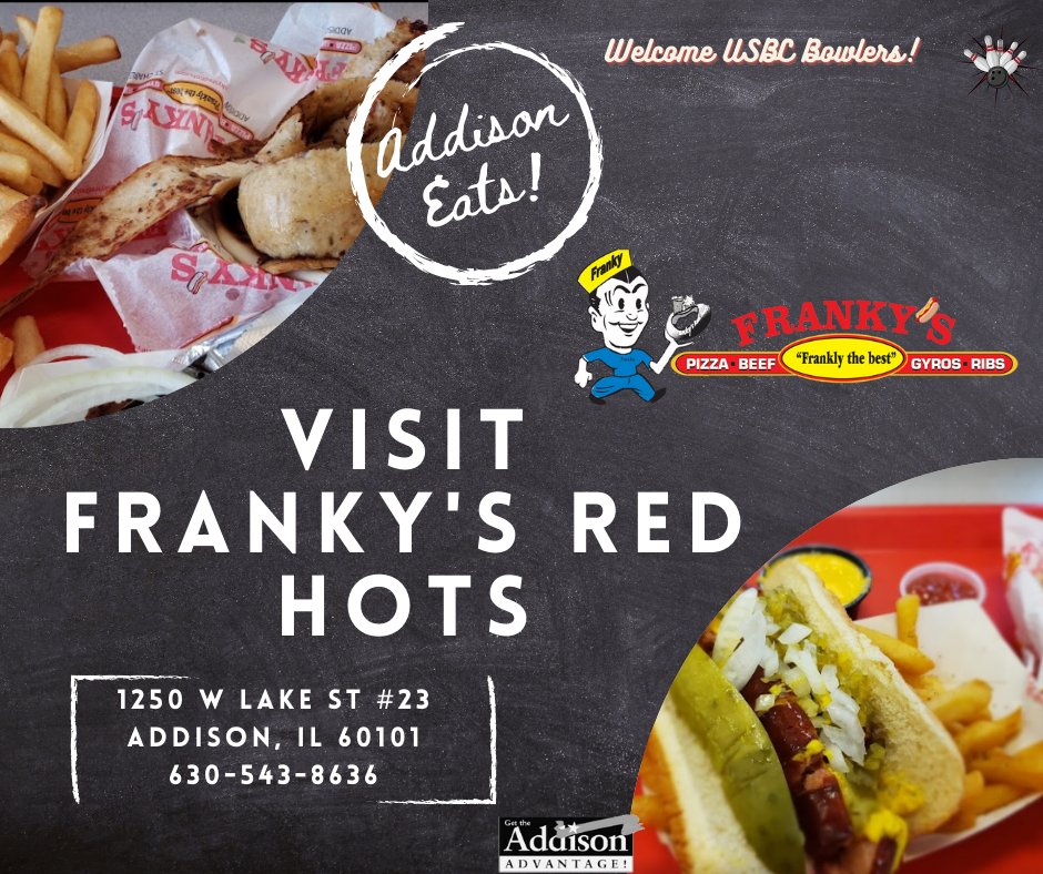 AddisonVillage's tweet photo. Hot Dogs … Gyros … Pizza … Ribs … Italian Beef … Franky's Red Hots has it all! A family business that has been serving amazing food for 20 years. Enjoy their daily specials! #AddisonEats #USBC https://t.co/abvcZc6aFW