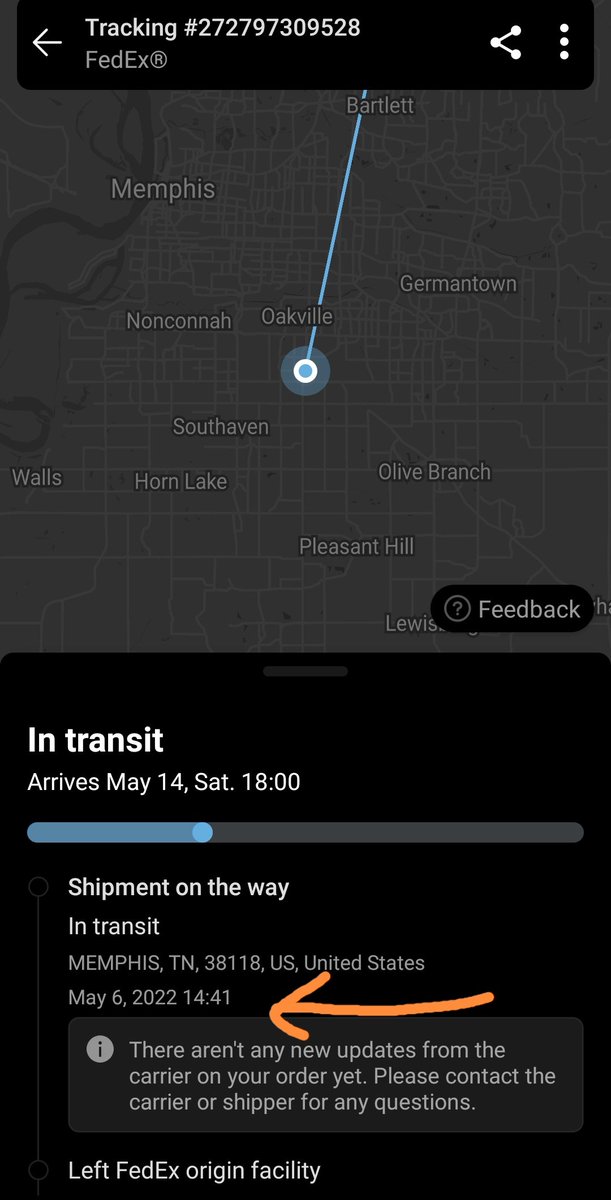Silhanvi's tweet photo. @FedExHelp Hello, where is my package actually? Because it's been 3 days there is no update.. I need the package ASAP!! https://t.co/XcIXo0LIh3