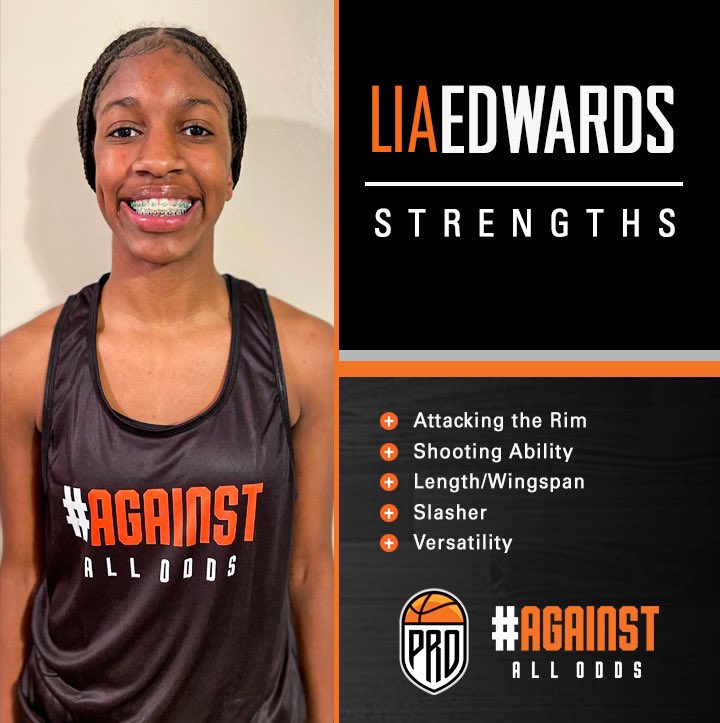 PRO_Movement1's tweet photo. ‘23 @LiaEdwards2023 (Rockdale) is a 5’10” Wing that has all the qualities hat make her in HIGH DEMAND at the NEXT LEVEL

• Elite Defender
• High Energy
• Length &amp; Versatility
• Knockdown Shooter

🗣College Coaches

👁‍🗨Get involved NOW. Her value will skyrocket SHORTLY https://t.co/JAR1vZYEmX
