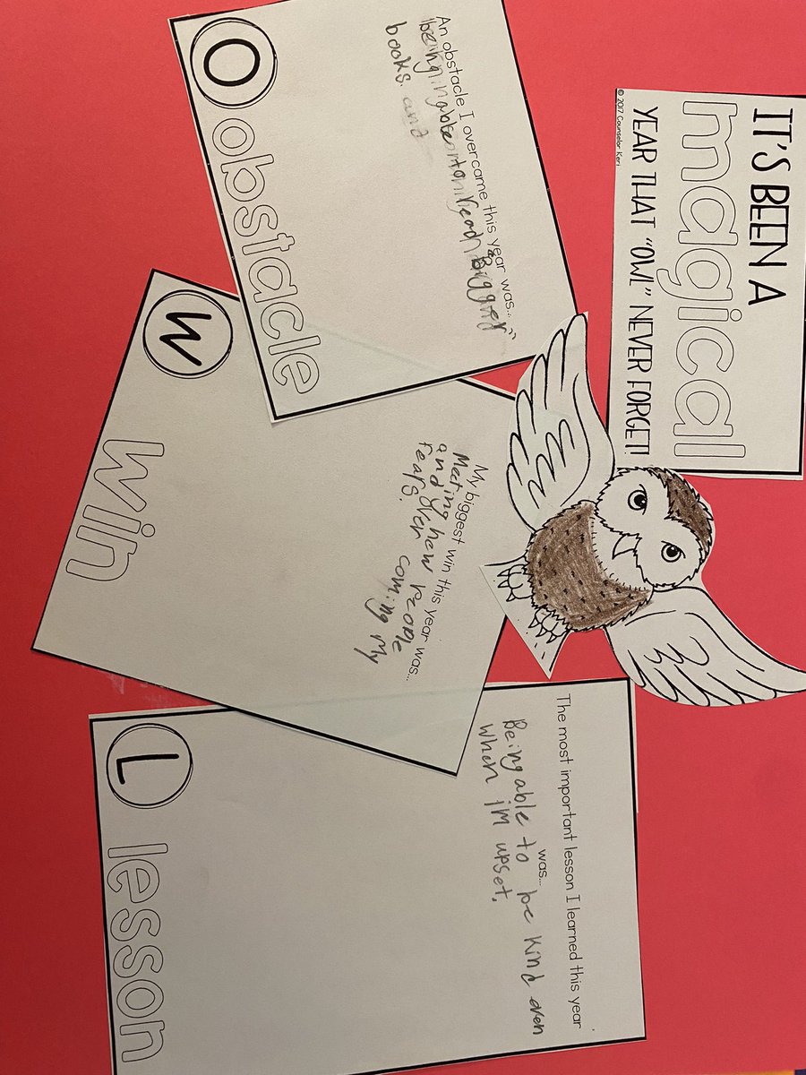 3rd graders are ending our counselor lessons this year in review too! Check out these awesome ‘owls’. @PondElem @PondElemAP