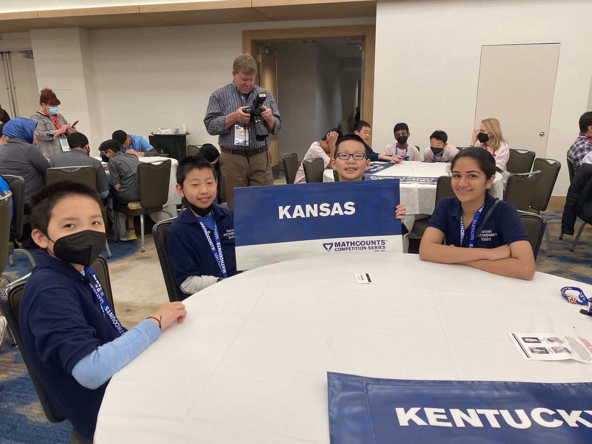 mroswurmct's tweet image. Kansas MATHCOUNTS getting ready for the Parade of States and the Countdown Round. So proud of these Mathletes! ⁦@CTMSBulldog⁩ ⁦@HarmonyTBirdFB⁩ ⁦@OMSKnights⁩