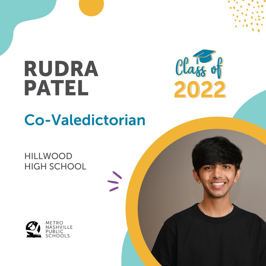 MetroSchools's tweet photo. Meet @HillwoodHS Co-Valedictorians Rudra Patel and Angelie Quimbo. (You may recognize Angelie for serving as an MNPS student board member.)

Hillwood's graduation is Friday, May 20, 6:00 p.m. You can find the livestream link on https://t.co/cdRQGSUNGb 
#MNPSClassof2022 🎓 https://t.co/lAkHwTKnM5