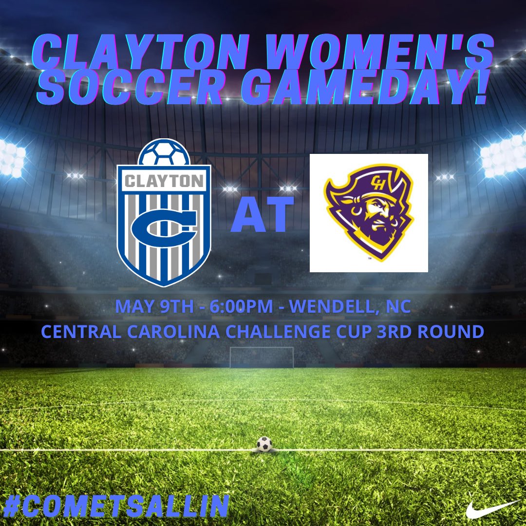 ClaytonSoccer's tweet photo. 🚨GAMEDAY🚨
⚽️⚽️⚽️
🆚 Corinth Holders
🏟 Corinth Holders Soccer Field
⏰ 6pm
🎟 TicketSpicket or cash at gate
🏆 Central Carolina Challenge Cup
#CometsALLin
#CCCC22
@Clayton_Comets @ClaytonCometsAD @ClaytonBoosters
@CRNSports https://t.co/rZtV2MqOkj