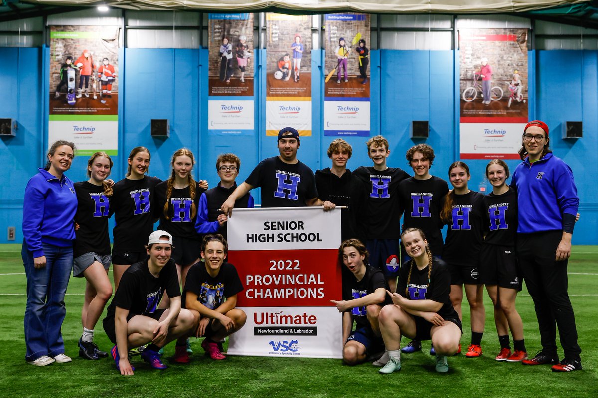 NL_ULTIMATE's tweet photo. @HighlandersHhm (Team 1) are the 2022 Senior High Provincials Tournament Champions!!
Thank you to everyone involved with this yrs event. It was a fun filled, action packed wknd for all @NLESDCA teams who participated. #vscnl
More photos from📷@tmwragg to come on our FB pg. https://t.co/AVF4GslN87