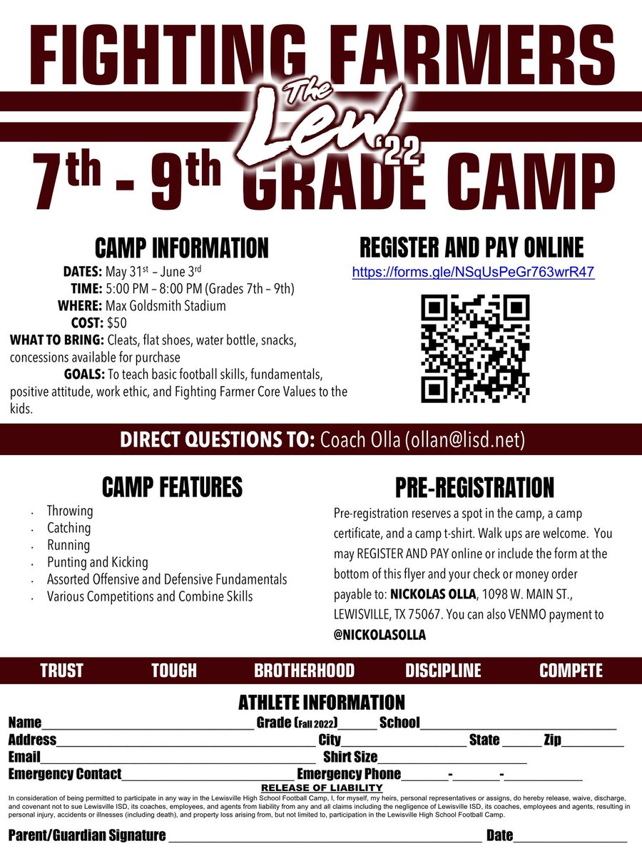 LHSFball's tweet photo. SIGN UP TODAY! https://t.co/knr4IvtZcr