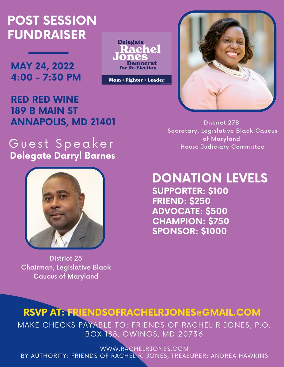 RachelJforMD's tweet photo. Join me on May 24th! https://t.co/2Cjjoj787G