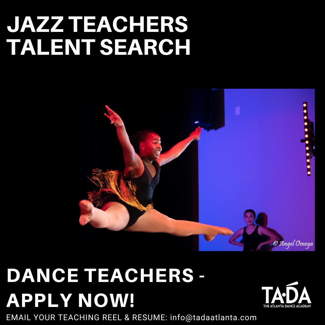 tada_atl's tweet photo. TADA is on the search for experienced teachers: tap, jazz, hip-hop, and ballet. Apply today! #tadatalentsearch #tada #findthejoyinmovement #artsinatl @danceatl https://t.co/rZYMC9P2Z2