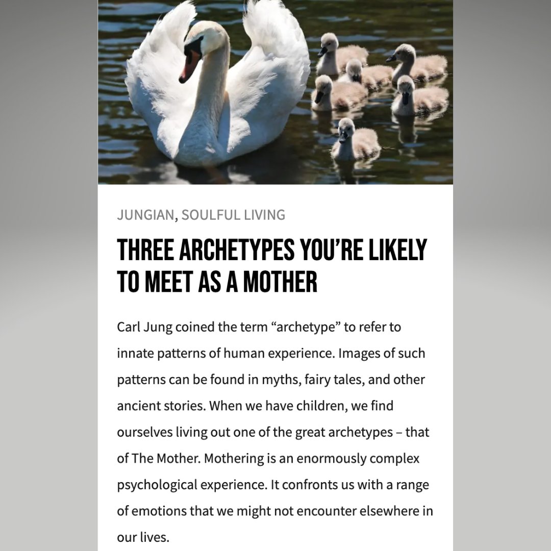 TheJungPlatform's tweet photo. New Blog!
“Three Archetypes You’re Likely to Meet as a Mother” by Lisa Marchiano is available for free on our website! 

Go to https://t.co/b8SGpiSGJN to read this blog and more! https://t.co/i1mX149491