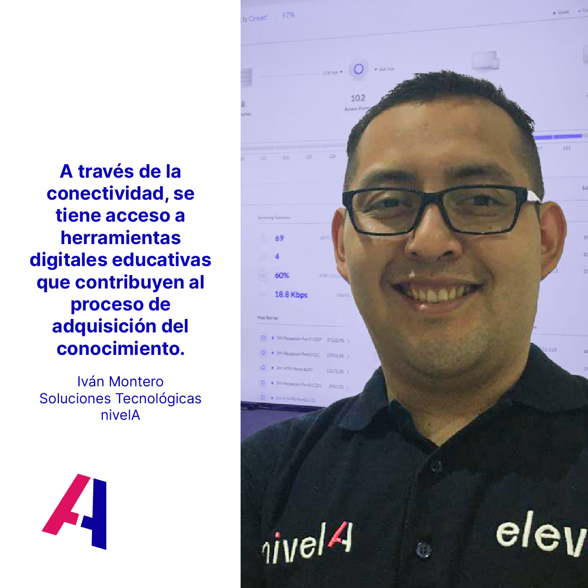 activa_edu's tweet photo. ¡Arrancamos la semana presentándote a nuestro querido nivelAdor!

 Él es Iván y nos dejó esta frase interesante sobre la importancia de la conectividad 🌐. ¿Qué opinas? Te leemos en los comentarios 👀.

#nivelAEdu #nivelAdores #Educación https://t.co/oDddmpKvob