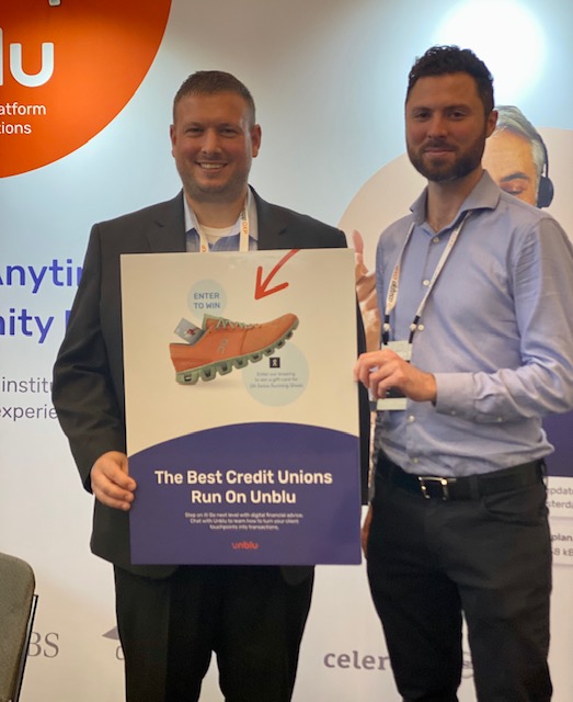 Unblu's tweet photo. The Best Credit Unions Run 'On' @Unblu. Learn about Conversational Solutions that open touchpoints in your omnichannel that turn into transactions. Run over to Booth #415 at @ccua_accf to learn more - and get a chance to win @on_running kicks! #ReConnect2022 https://t.co/KzayLwVo5E