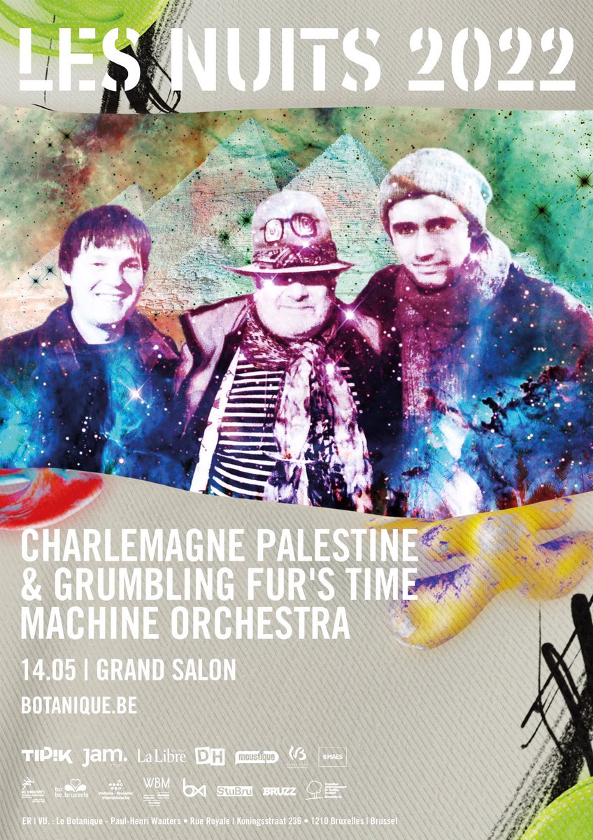 grumblingfur's tweet photo. GRUMBLING FUR x CHARLEMAGNE PALESTINE TIME MACHINE /// Bruxelles. Samedi. https://t.co/4uzD7X8cIc
