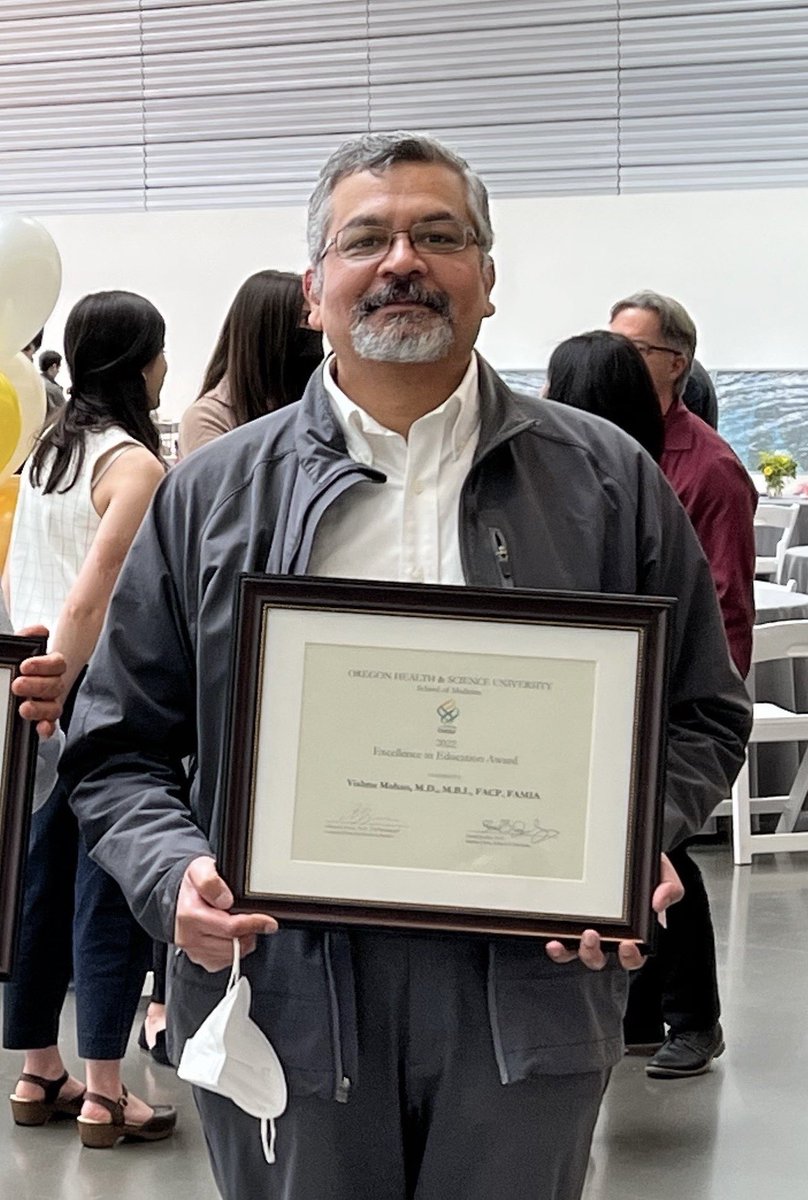 Jeff gold (@jgold10529jeff) on Twitter photo i want to congratulate my dear friend and colleague vishnu mohan of <a href="/OHSUInformatics/">OHSU Informatics</a> for winning the excellence in education award! he is a true leader nationally in informatics education and well deserved !!! i want to congratulate my dear friend and colleague vishnu mohan of <a href="/OHSUInformatics/">OHSU Informatics</a> for winning the excellence in education award! he is a true leader nationally in informatics education and well deserved !!!