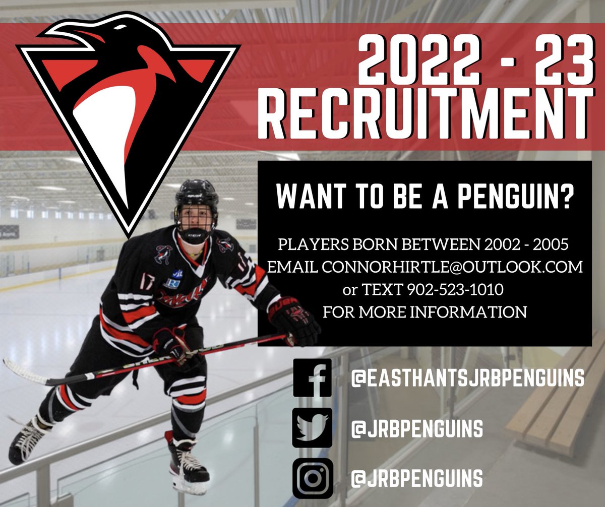 Are you interested in playing for the back-to-back Fred Fox Division Champions? Let us know by contacting our GM Connor Hirtle #pEHns #PaintItRed 🐧🚨🏒