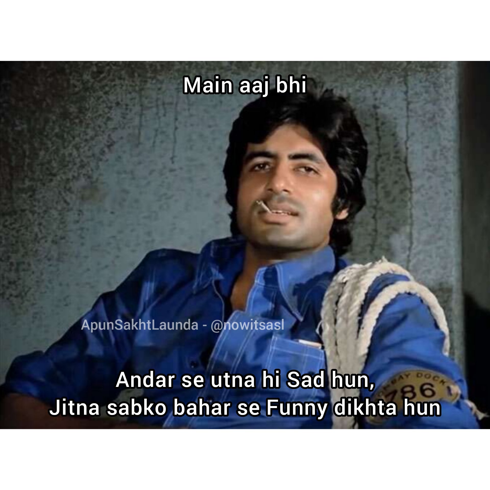 Uživatel 𝐀𝐩𝐮𝐧 𝐒𝐚𝐤𝐡𝐭 𝐋𝐚𝐮𝐧𝐝𝐚 - 𝐀𝐒𝐋 🇮🇳 na Twitteru: „Main aaj bhi aisa hi karta hun 😎 #AmitabhBachchan Follow 💥 ASL_Tweet 💥 #ApunSakhtLaunda #ASLMemes #ASLTweet #ASLFamily Hii Follow ASL on Instagram 👉 @ Uživatel 𝐀𝐩𝐮𝐧 𝐒𝐚𝐤𝐡𝐭 𝐋𝐚𝐮𝐧𝐝𝐚 - 𝐀𝐒𝐋 🇮🇳 na Twitteru: „Main aaj bhi aisa hi karta hun 😎 #AmitabhBachchan Follow 💥 ASL_Tweet 💥 #ApunSakhtLaunda #ASLMemes #ASLTweet #ASLFamily Hii Follow ASL on Instagram 👉 @