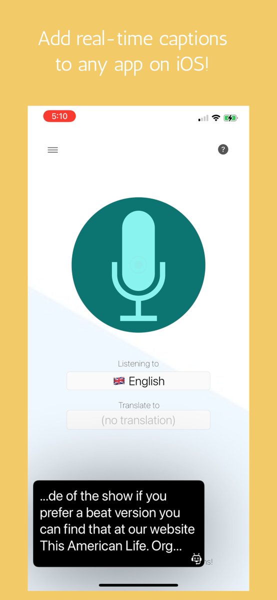 captionbotapp's tweet image. Nearly ready to launch!🚀

#captions #ios #accessibility #transcription #captionbot