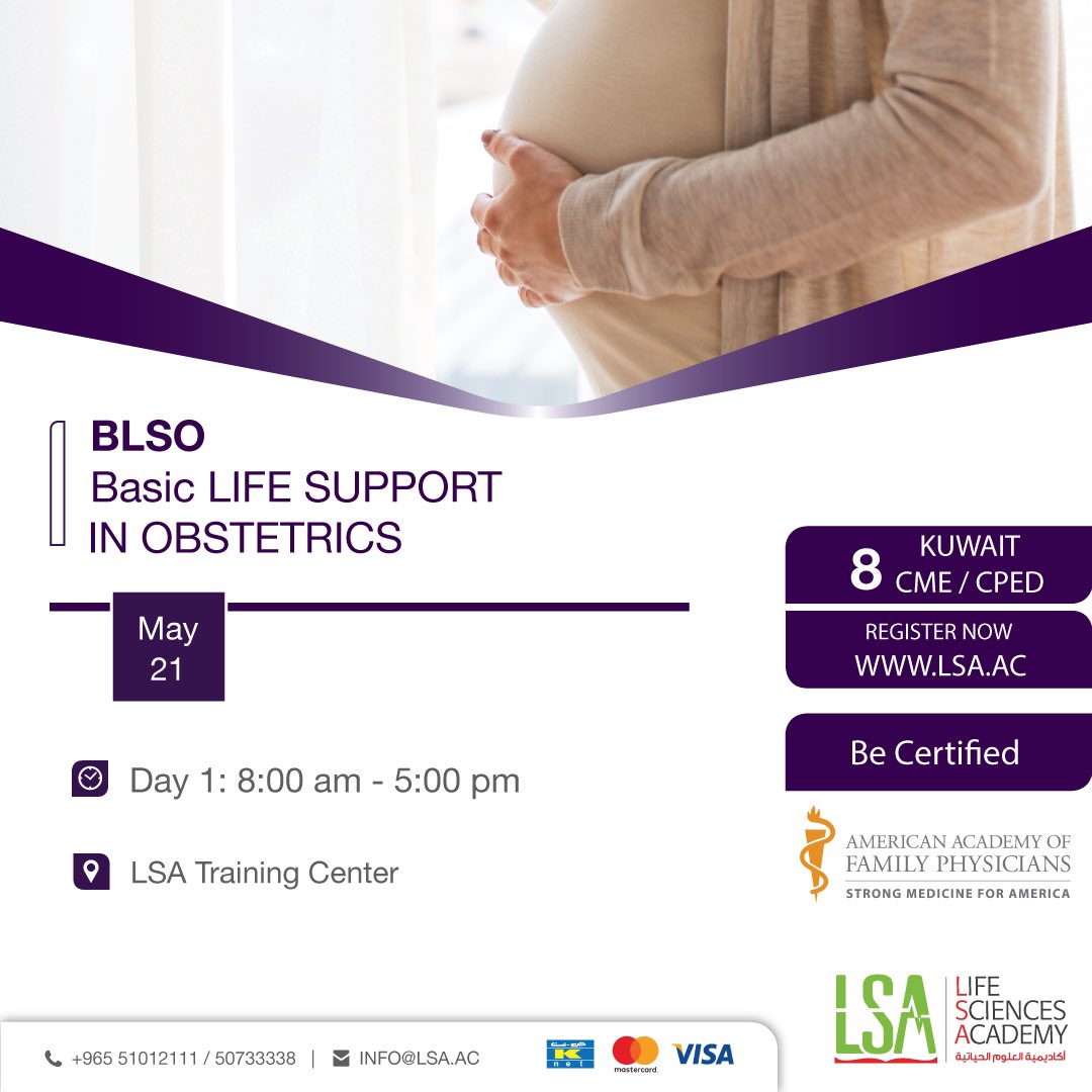 lsaedu's tweet photo. 🔴 Learn how to improve the management of normal deliveries, as well as obstetric emergencies by standardizing the skills of first responder, emergency personnel and maternity care providers.

💻 Be certified and register in (BLSO) through our website https://t.co/uz0xtvq0MF https://t.co/vzYIOmoaBU