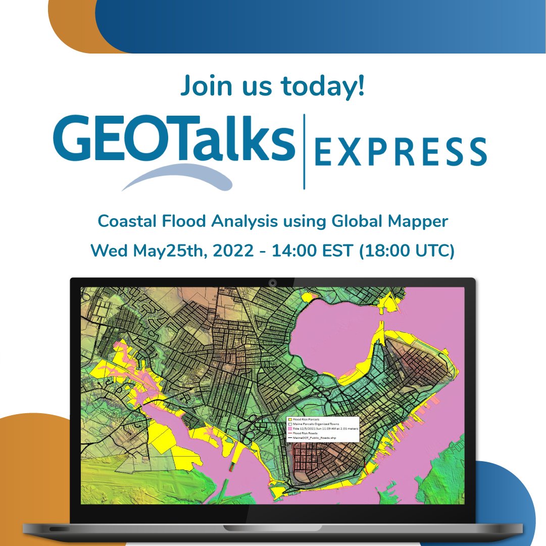 BlueMarbleGeo's tweet image. With the Earth’s climate changing, we are experiencing more intense and frequent extreme weather events. Join us at our next #webinar to learn how to use the #floodsimulation and #watershed tools in #GlobalMapper. Register at: ow.ly/Lmqz50J36XF