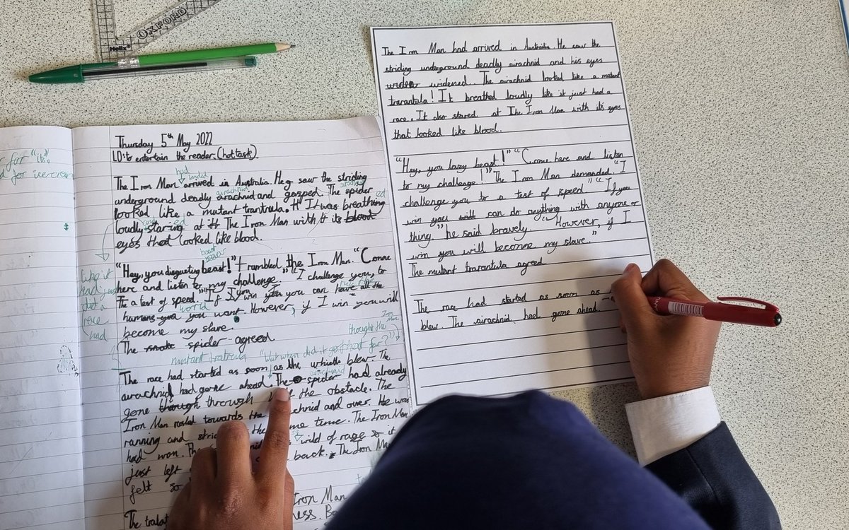 Year3ArkVic's tweet photo. From independent writing and editing, to taking such pride in publishing their work. #handwritinggoals 😍😍😍 #3T #teamvicprimary @ArkVicAcademy @arkvicprimary https://t.co/KD16kNCVKQ