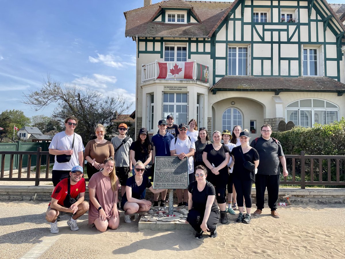 We’ve arrived at Juno Beach! It’s fitting our first stop was Canada house, commonly referred to as the first house liberated on Juno Beach. It’s a very special place for Canadians, it’s #APlaceToBe & #APlaceToCallHome in France. See you tomorrow @JunoBeachCentre! #JunoFellowship