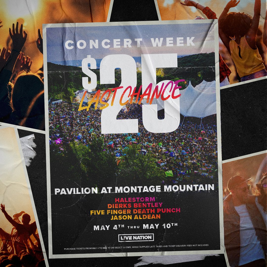 LAST CALL: $25 all-in concert tickets! Grab yours now for shows at Pavilion at Montage – visit livemu.sc/3PanU9Z before it’s too late! 🎫