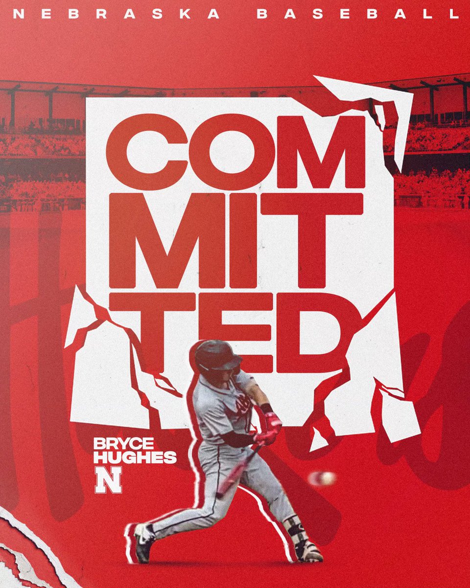 bah01222001's tweet photo. Blessed to announce my commitment to continue my education and baseball career at @Husker_Baseball. #Huskers #GBR #BIG10 https://t.co/c817NQiGc8