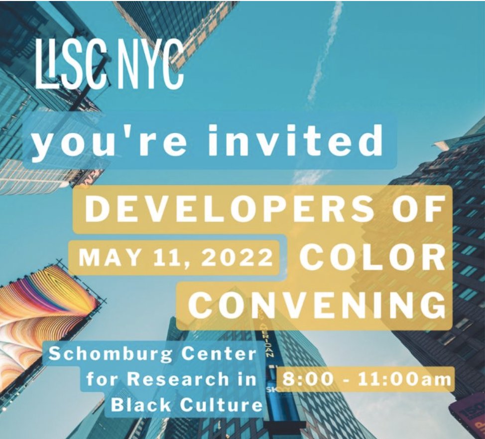 BLCDNYC's tweet photo. It's Only 2 Days Away!
Register for this event: https://t.co/Cpdt5j0X6e
#DevelopersOfColorConvening #equitymatters #SchomburgCenterforResearchInBlackCulture #developersofcolor #wmbe #seatatthetable #accessopportunitiesalternatives #accesstocapital https://t.co/DTMvQcdIaj