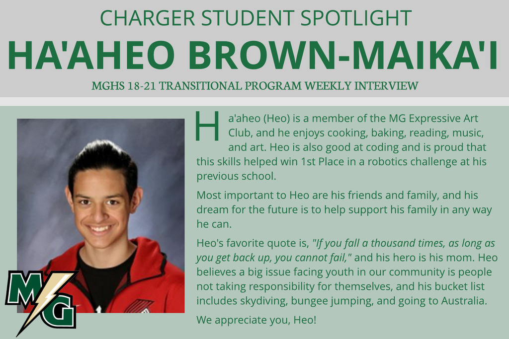 MGHS_MSD25's tweet photo. This week's student spotlight shines on Heo! We appreciate you! https://t.co/Zdd5YNJOyZ