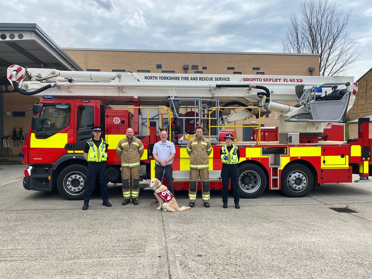 WD_Whispa's tweet photo. A busy day for Whispa today. Morning at Harrogate fire station and afternoon at the police station. She’s fast asleep now after meeting so many people. @CCNYP @smujhall @OscarKiloNine @OscarRomeo1268 https://t.co/KLwXgdDBGc