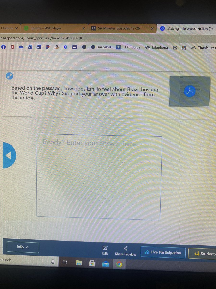 MrsPettit8's tweet photo. I love how rigorous this @nearpod inference lesson was! My students loved the @ReadWorks stories that were embedded. https://t.co/v0wUHKqXSc