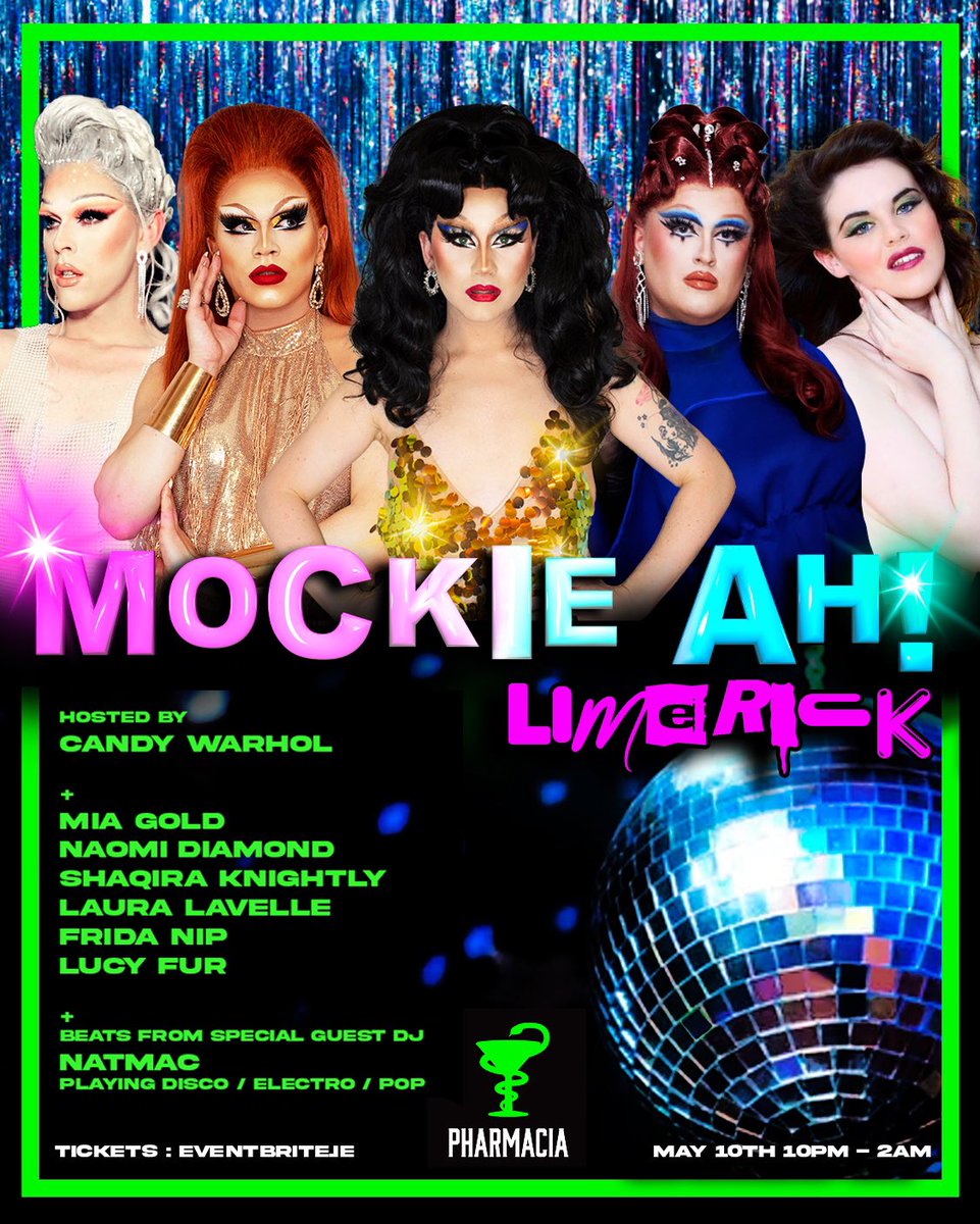 We’re in Limerick tomorrow night at @PharmaciaLK 🥳 Tickets : eventbrite.ie/e/mockie-ah-li…