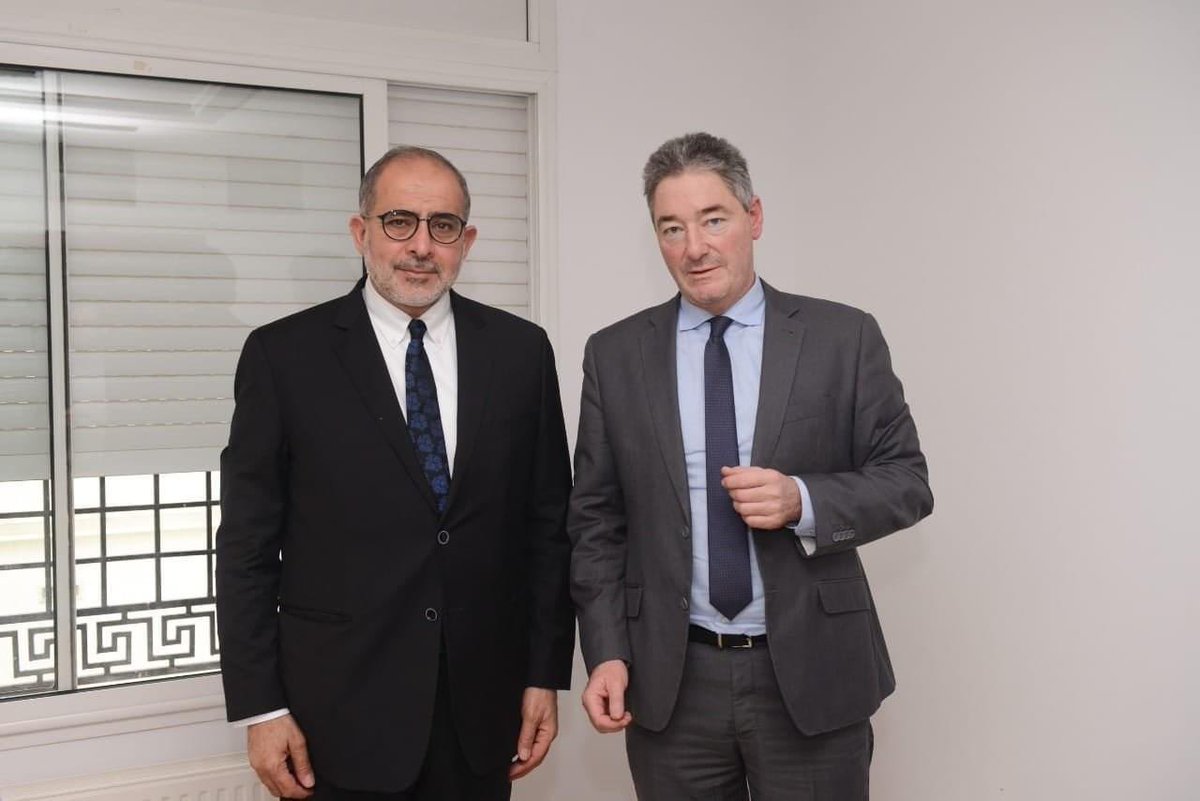 aref_nayed's tweet photo. #German Ambassador #Ohnmacht Met with Presidential Candidate #Nayed
This Monday evening, the German Ambassador to #Libya, Mr. Michael Ohnmacht, met, on a videoconferencing platform, with the Presidential Candidate Aref Nayed, Chairman of #Ihya_Libya (Reviving Libya)… 1/4 https://t.co/7BjKaMRoJ4