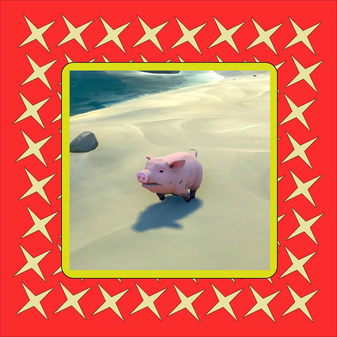 Image of a pig from Sea of Thieves.