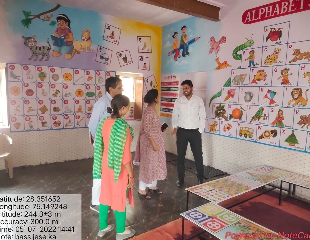 A Small Step towards shaping little minds—

Renovated old damaged Anganwadi building into urban level playschool model based on BaLA concept ( Building As Learning Aid)